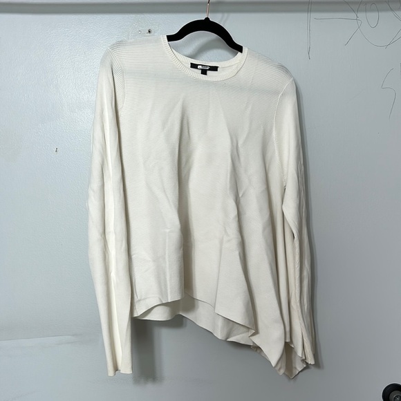 Derek Lam Women's Long-Sleeve Crewneck Pullover Sweater, White, Size Medium - Picture 2 of 5